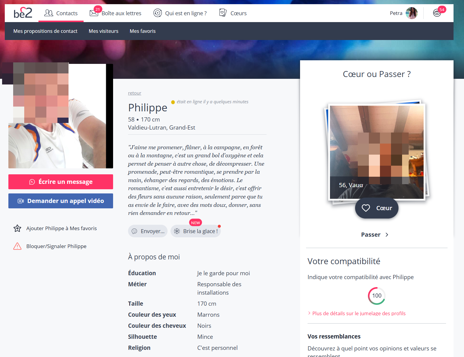 Be2 Proposition de contact